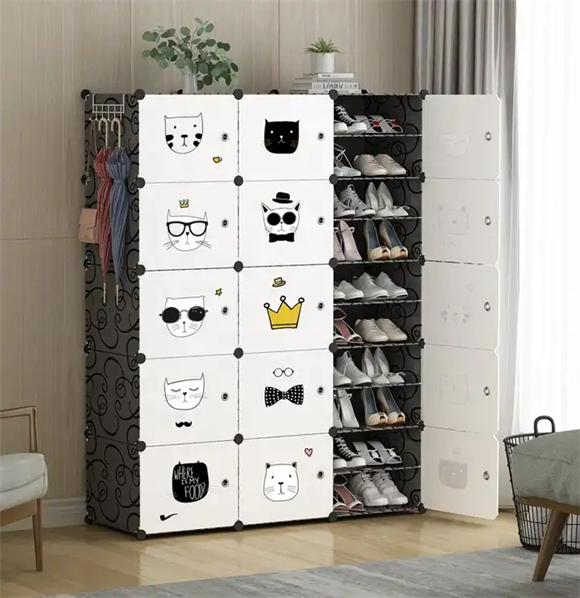 Plastic shoe rack